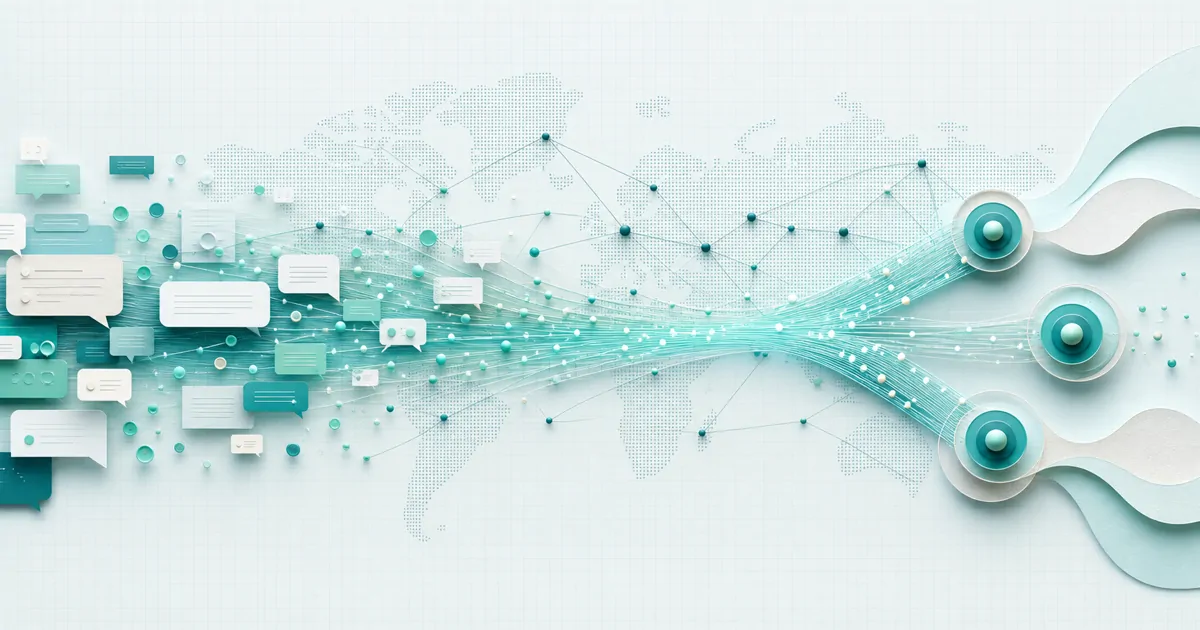 Four cross-border boundaries connecting Telegram discussion context to a business decision